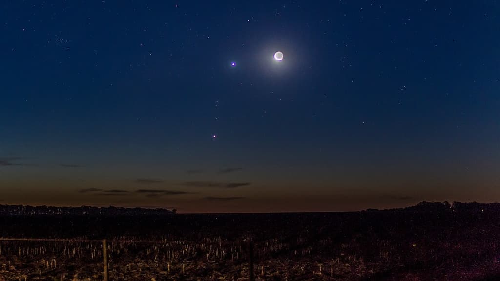 Conjunción de venus y Júpiter