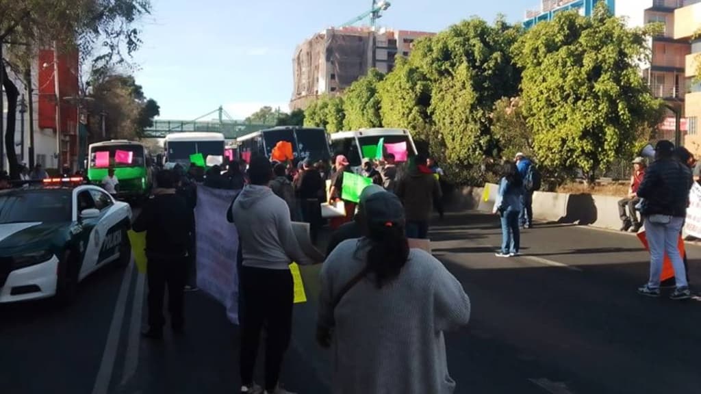 Marchas movilizaciones y bloqueos de transportistas en CDMX