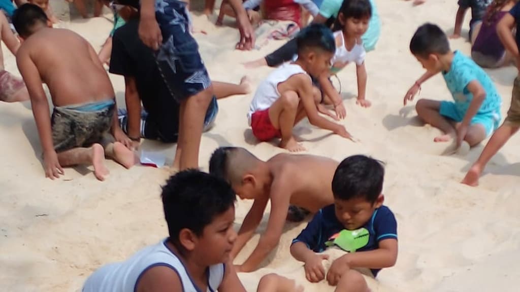 Playa artificial del Parque la ballenita en CDMX
