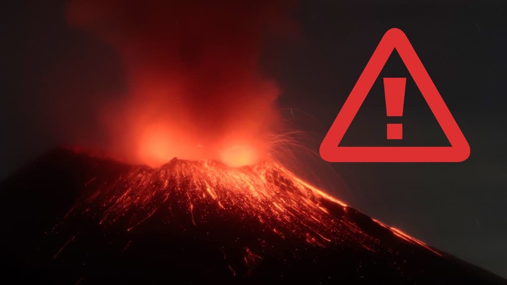 Volcán Popocatépetl semáforo