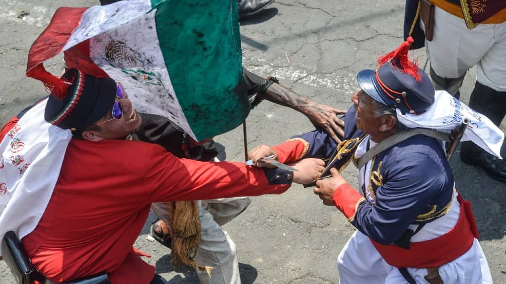 Representación de la Batalla de Puebla en CDMX