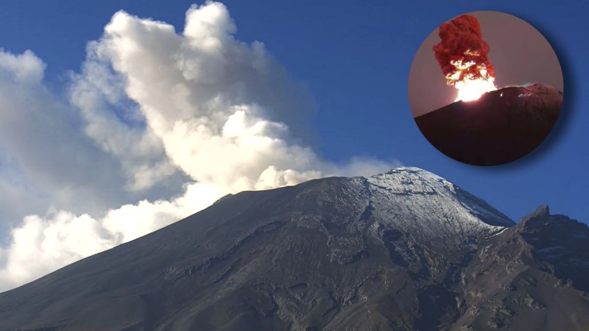 Volcán Popocatépetl registra explosiones