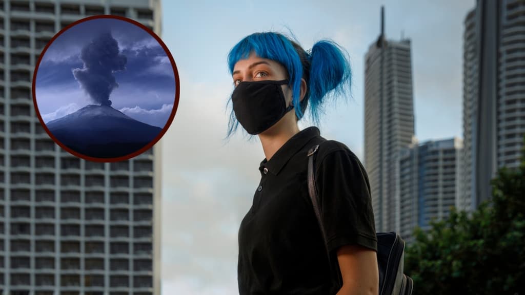 volcán Popocatépetl ceniza