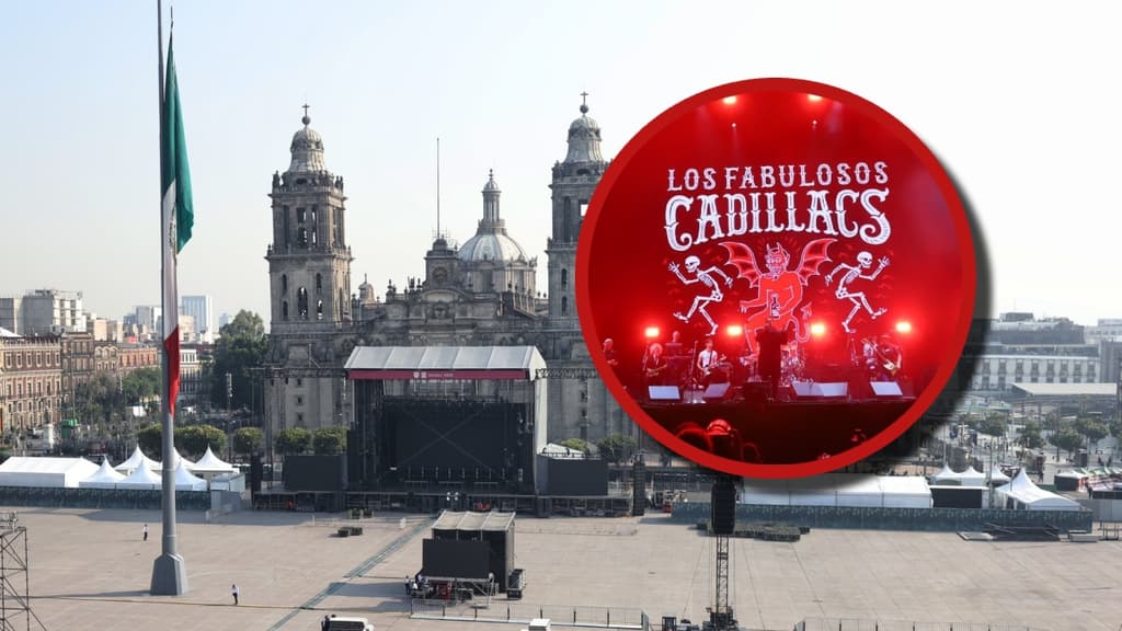El zócalo de la CDMX está listo para recibir a Los Fabulosos Cadillacs