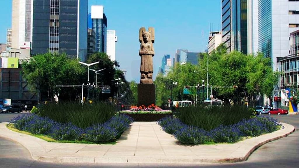 Escultura de la joven de amajac en CDMX