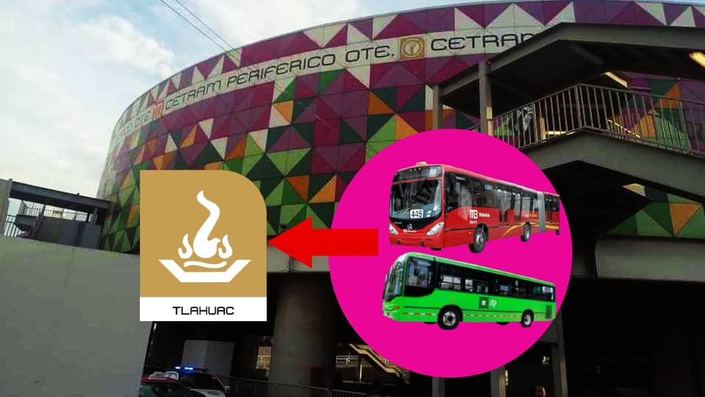Línea 12 del Metro camiones RTP y Metrobús a Tláhuac