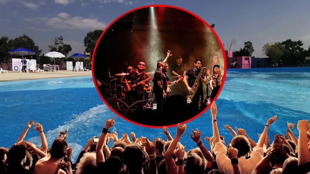 Concierto de la Maskatesta en la alberca de olas de CDMX