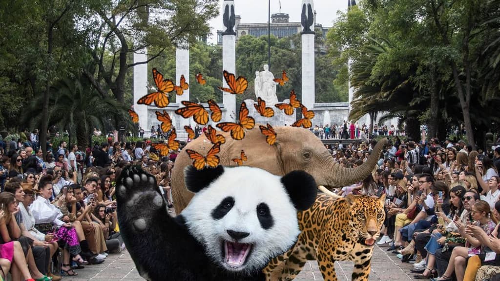 Desfile de animales en el Zoológico de Chapultepec