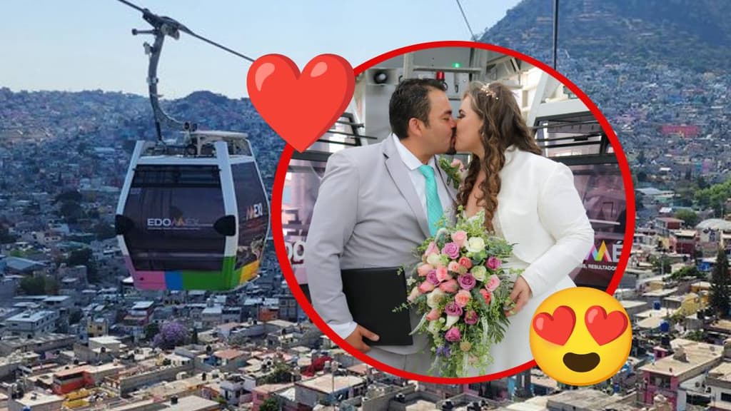 Boda en la cabina del Mexicable