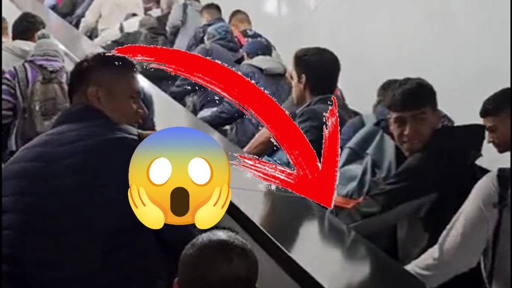 Las escaleras eléctricas del Metro Pantitlán se movieron hacia abajo