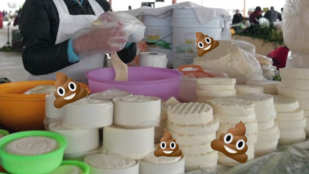 Quesos con heces fecales en CDMX