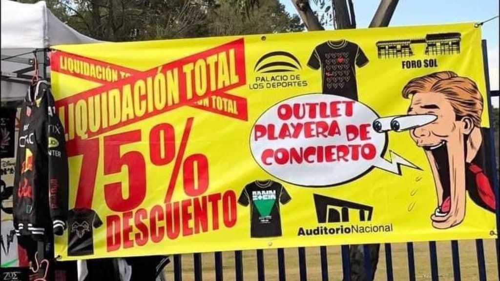 Tianguis de mercancía de conciertos CDMX.