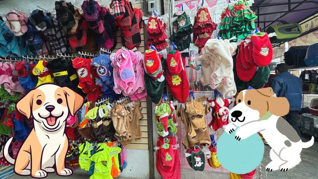 Calle de accesorios para perrhijos y gathijos