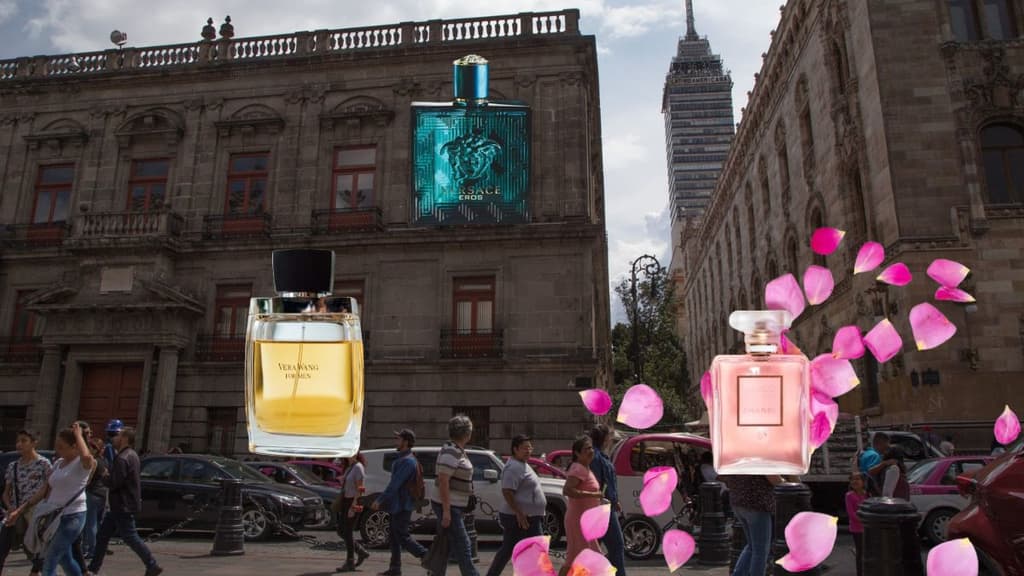 Calle de perfumes en el centro.