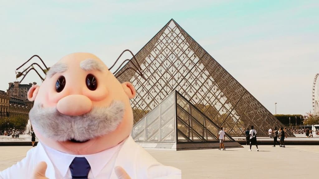 Dr. Simi en el Museo de Louvre.