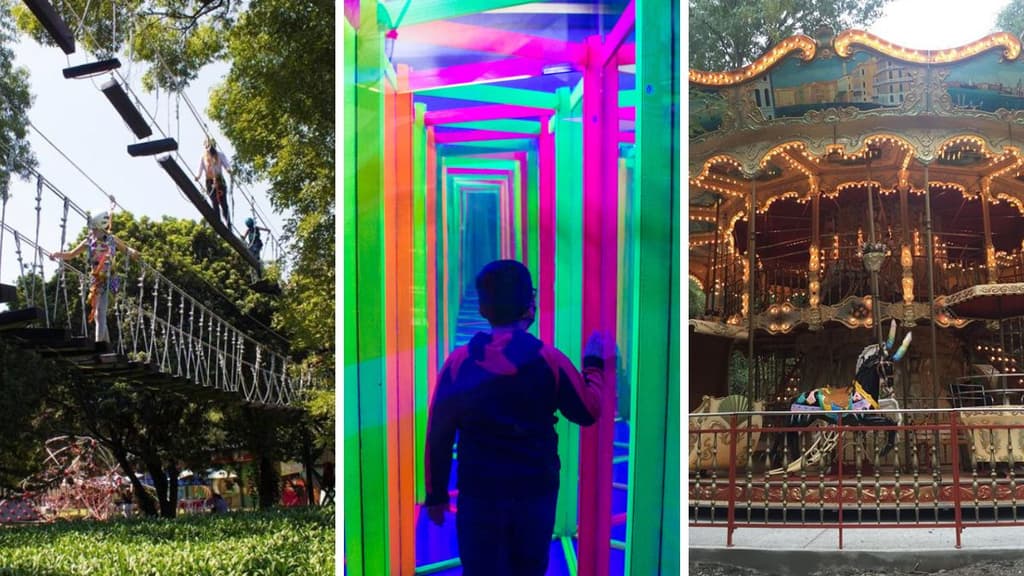 Jardín de los espejos en Chapultepec.