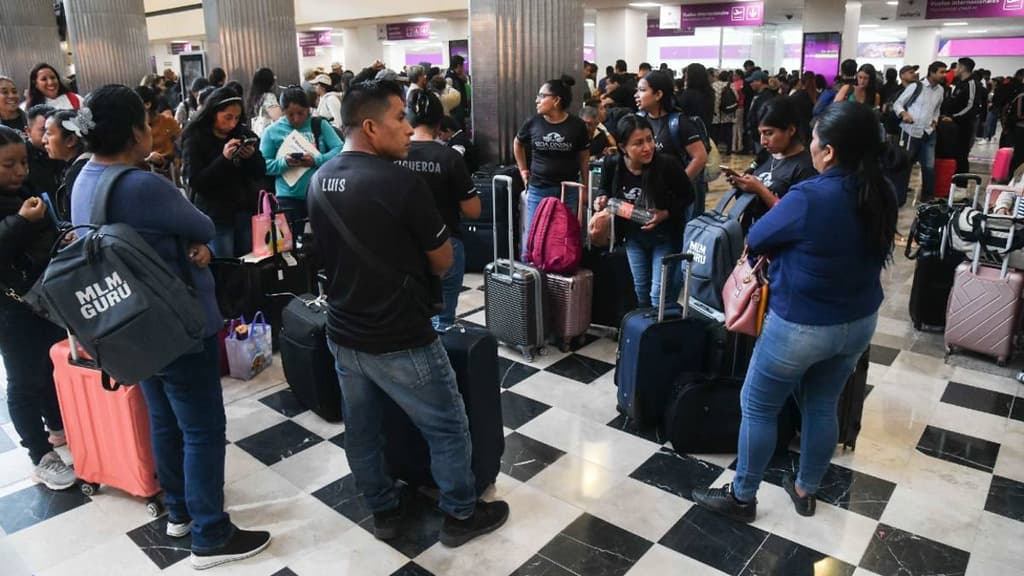 Situación en el AICM por las fallas de Microsoft