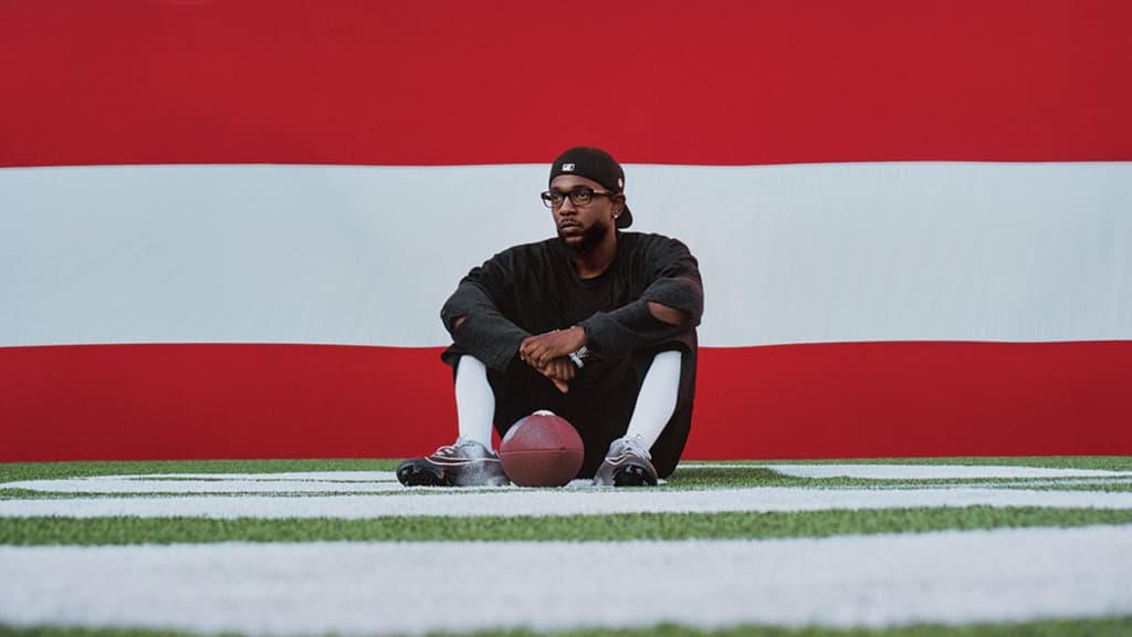 Kendrick Lamar en el Super Bowl 2025.