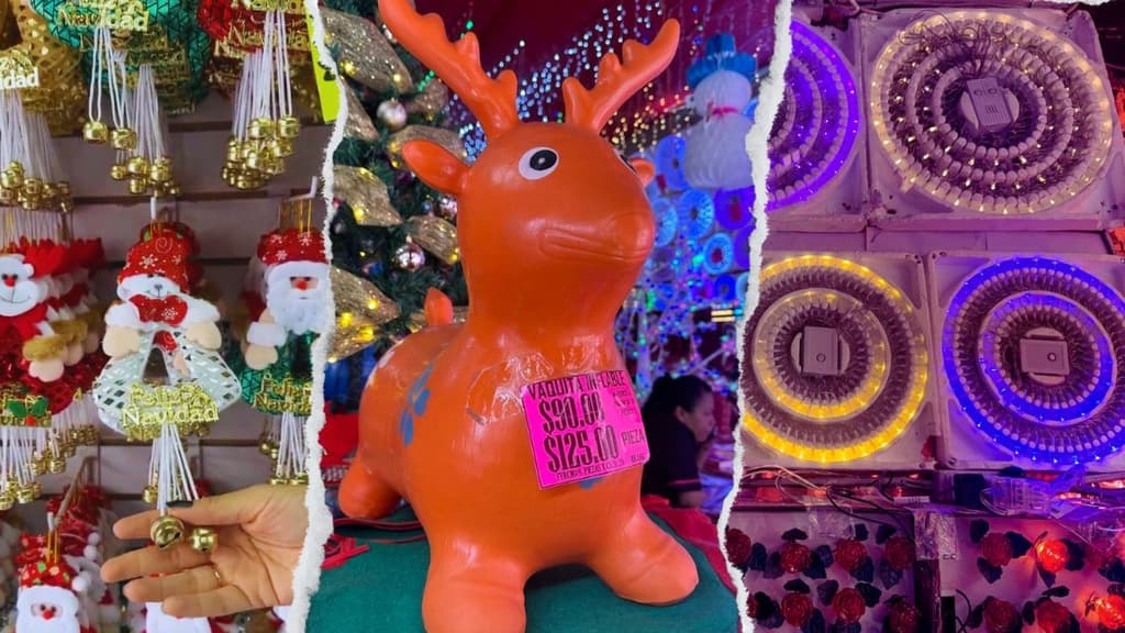 Adornos navideños baratos en CDMX