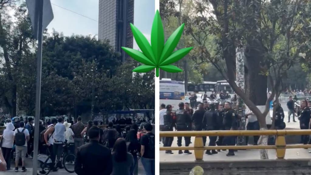 Operativo en el campamento 420 de la Estela de Luz