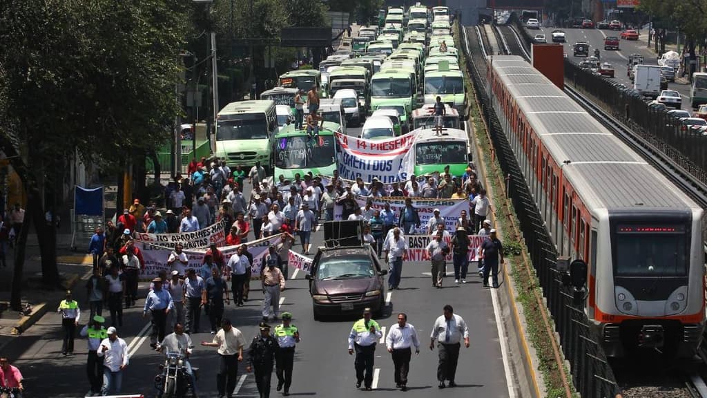 Nueva marcha de Transportistas en CDMX y Edomex