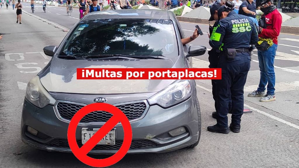 Multas por uso de portaplacas en CDMX