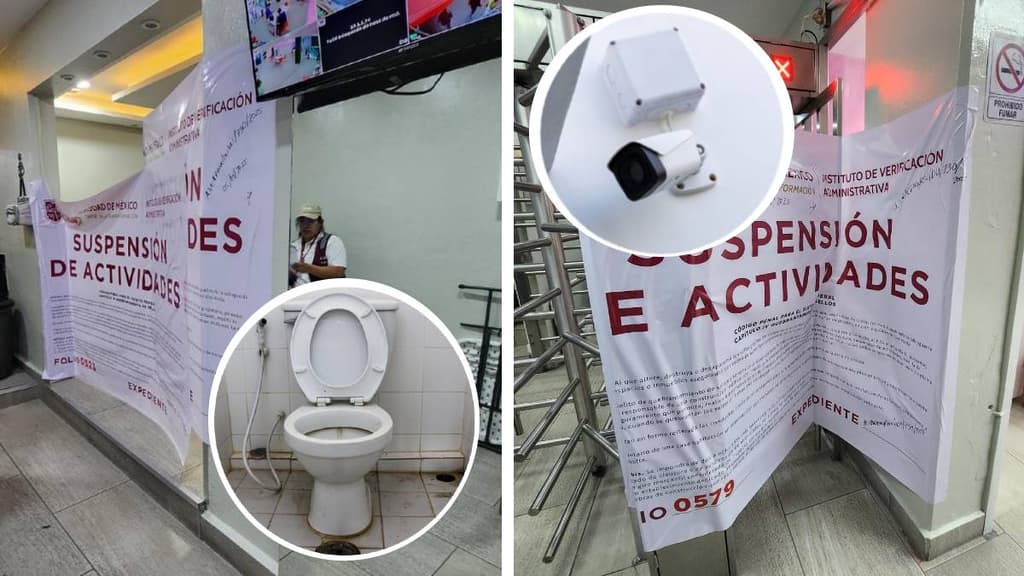 Cámaras en baños de mujeres de plaza en CDMX