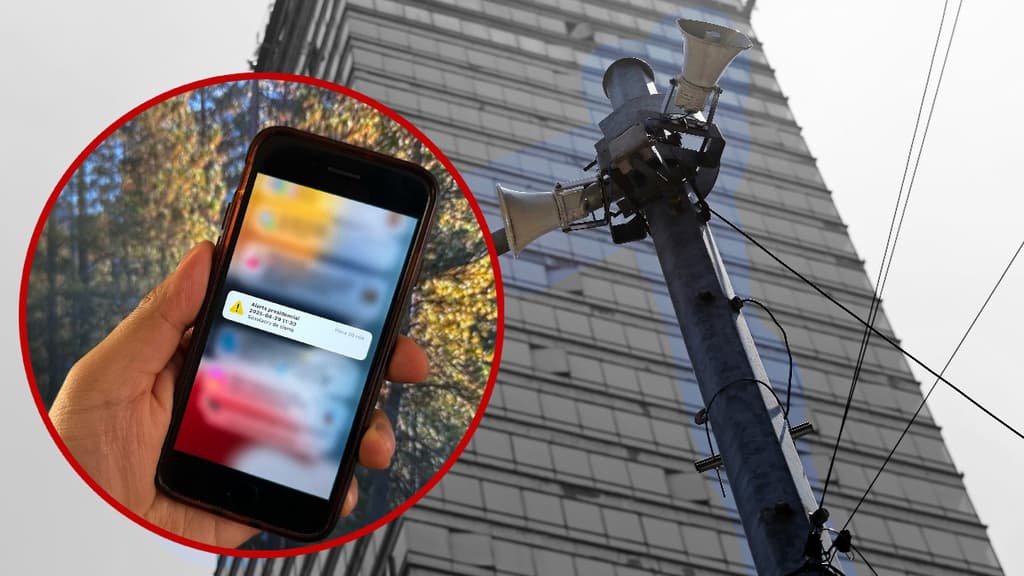 Mensaje de alerta sísmica en celulares