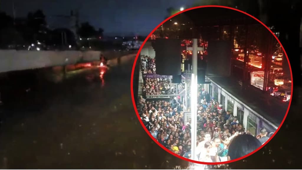 Lluvias provocan inundaciones y cierre en la Línea A del Metro