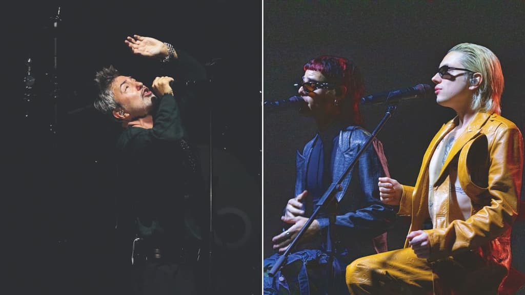 Adrian Dárgelos en concierto con Babasónicos y Ca7riel & Paco Amoroso en su show de Bahidorá 2025.