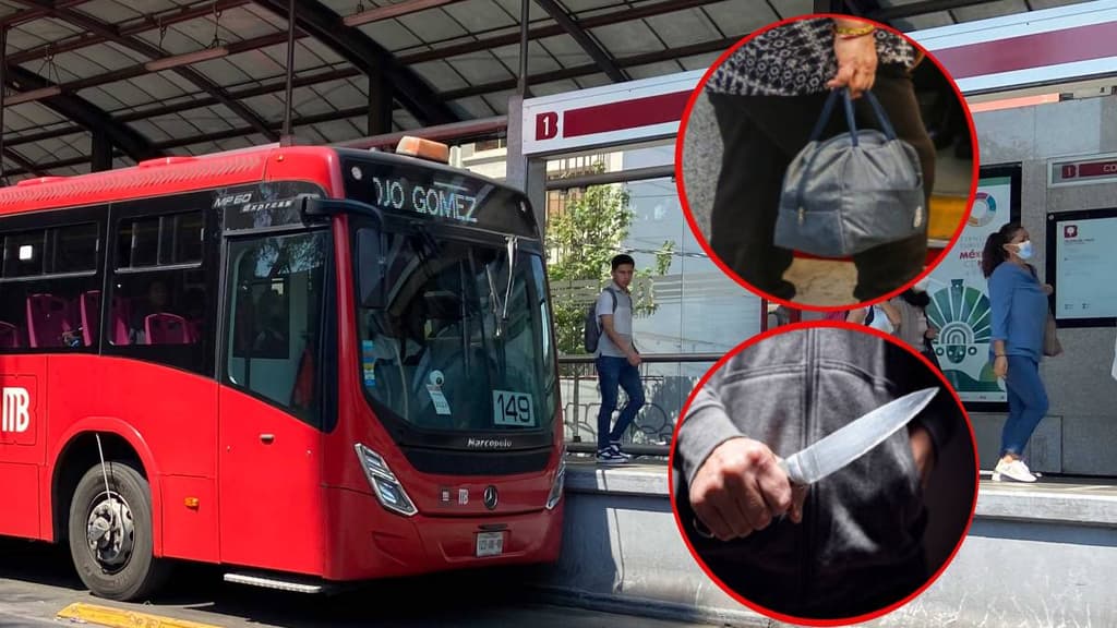 Asaltante roba a pasajera y amenaza con cuchillo a chofer del Metrobús; Policía de CDMX lo detiene