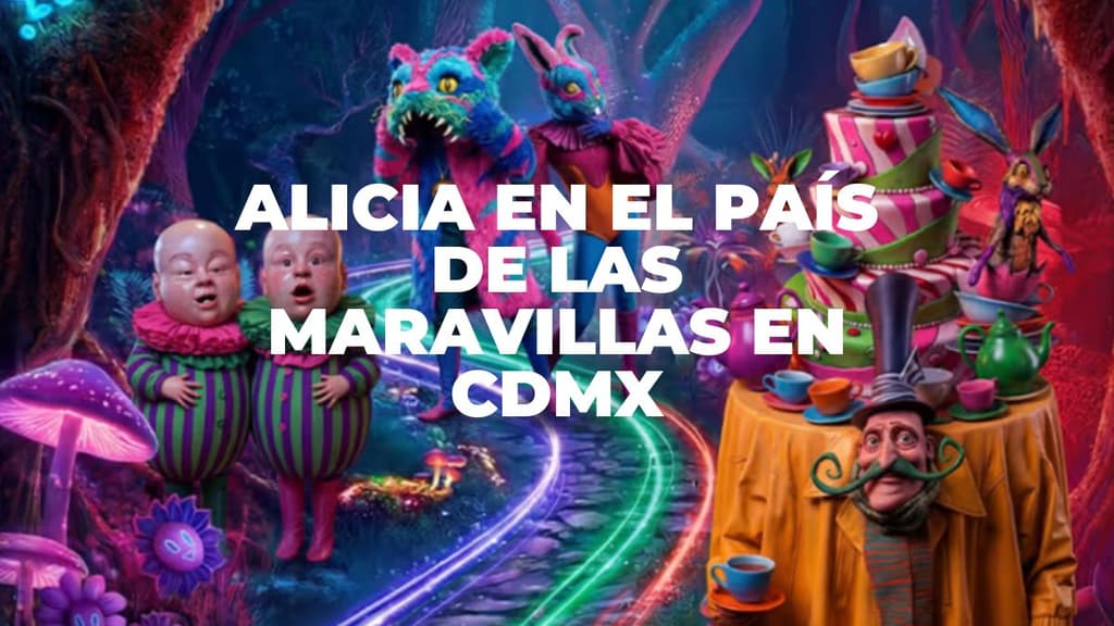 Experiencia inmersiva de Alicia en el país de las maravillas en CDMX.