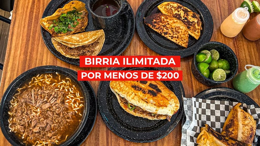 Birria ilimitada por menos de 200 pesos en CDMX.