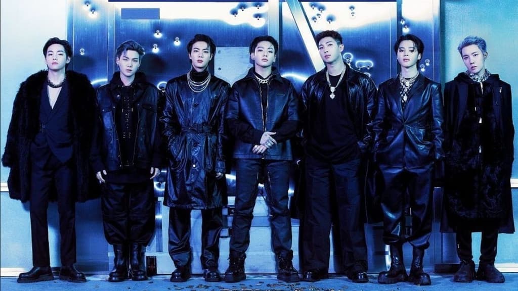 Retrato de los siete integrantes de BTS.