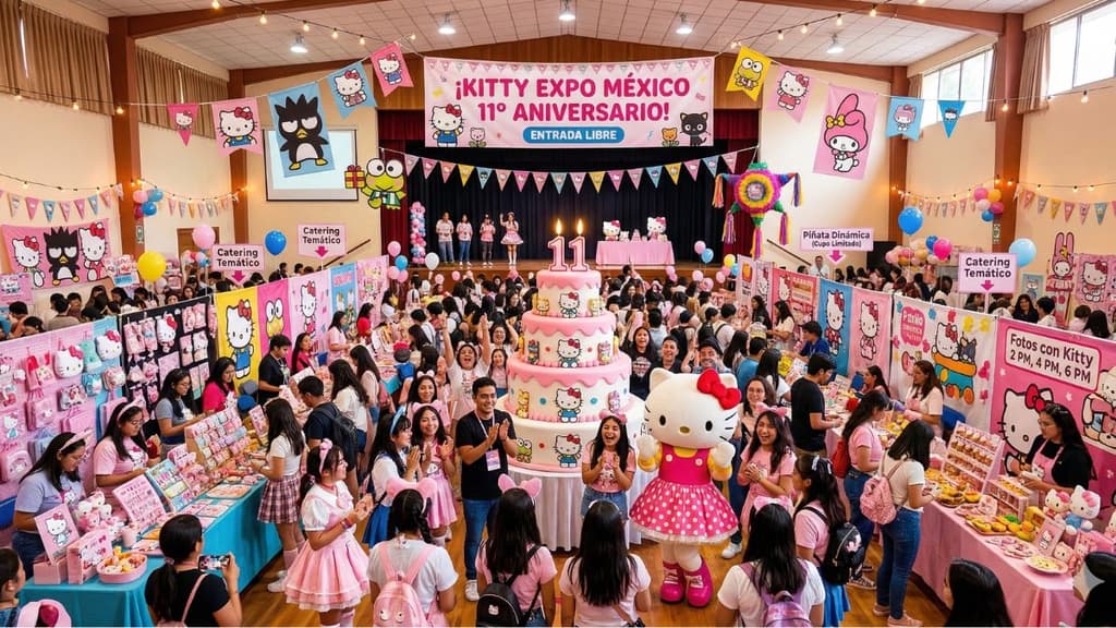 ¡Kitty Expo México celebra 11 años en Azcapotzalco! Lánzate por tu rebanada de pastel gratis