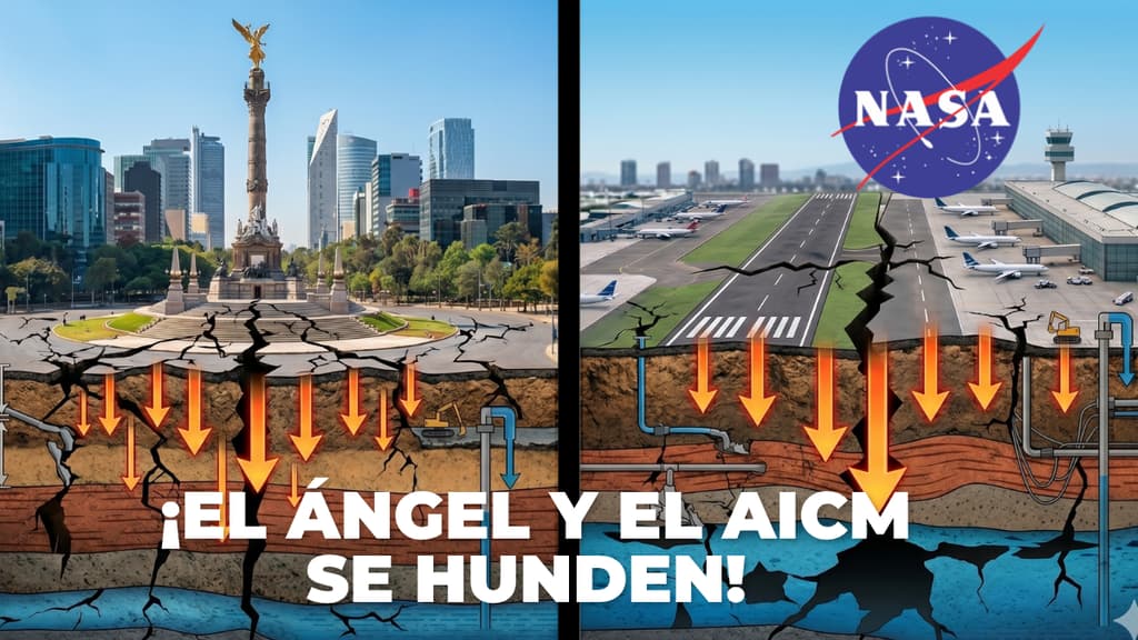 NASA detecta hundimientos en el AICM y el Ángel de la Independencia de CDMX