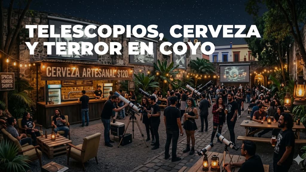 Noche de telescopios, terror y cerveza en Coyoacán