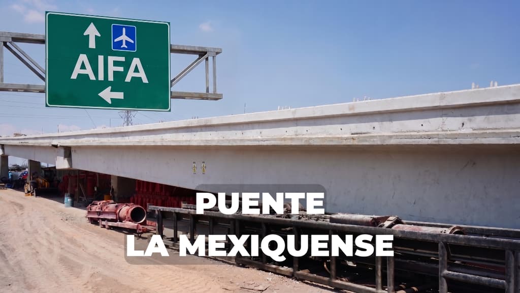 Así avanzan las obras del puente La Mexiquense, la nueva ruta gratuita al AIFA