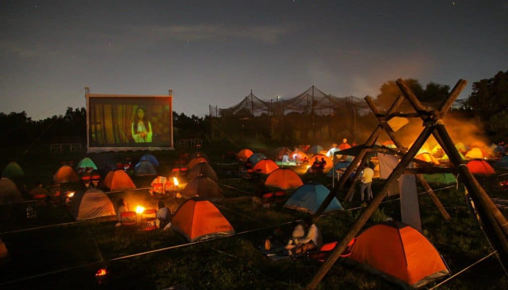 cine camping Teotihuacán