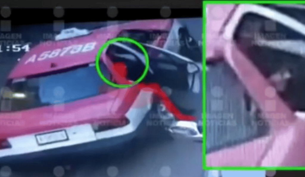 Monserrat Serralde salta del taxi