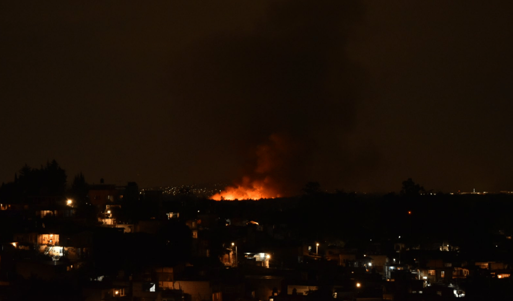 incendio en el Parque Ecológico Xochimilco