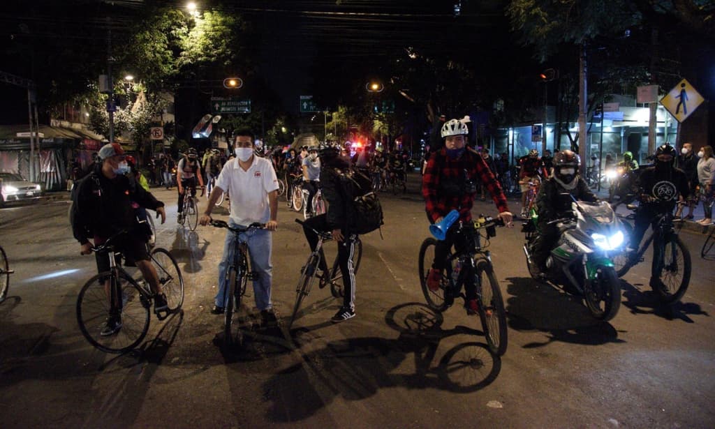 protesta ciclista en CDMX