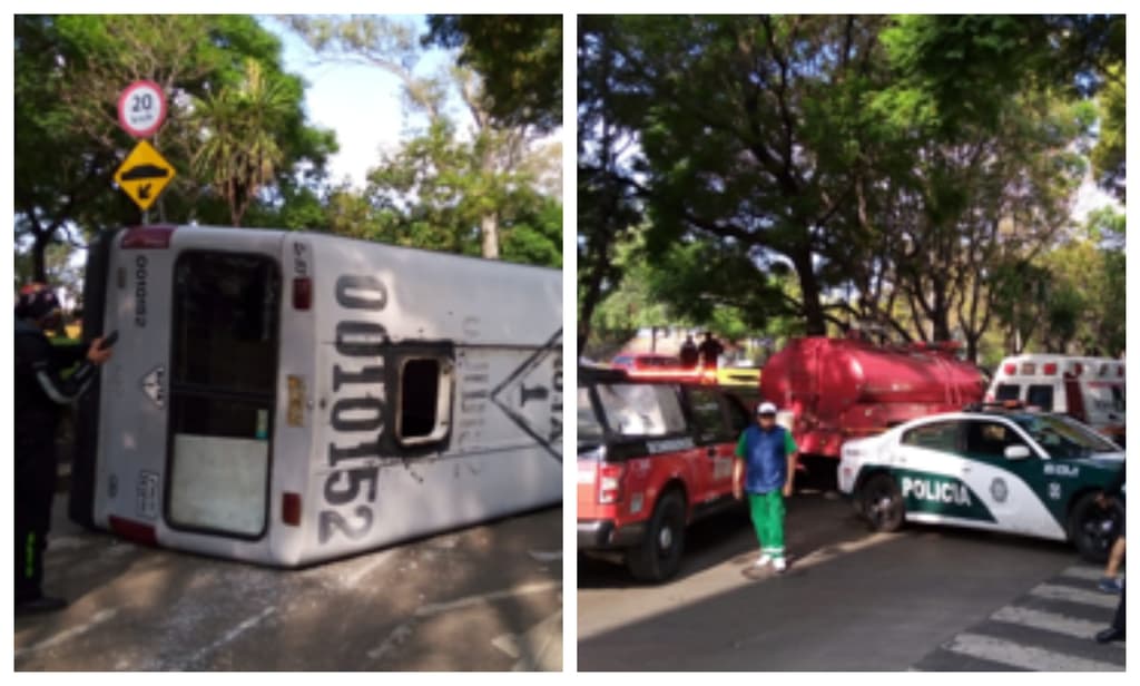 microbús en río churubusco