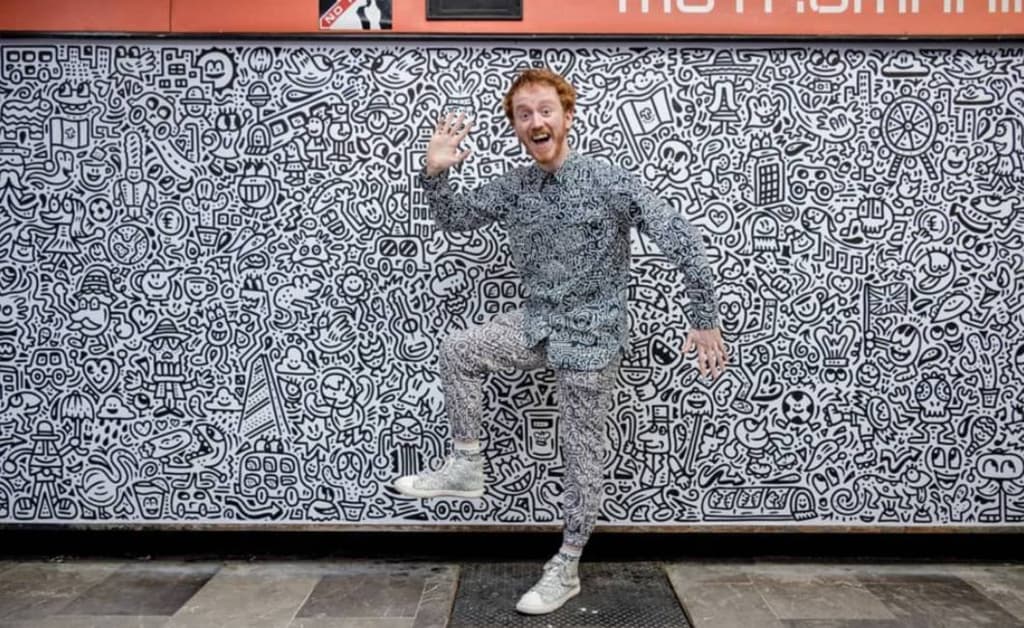 Mural de Mr Doodle en Metro Auditorio