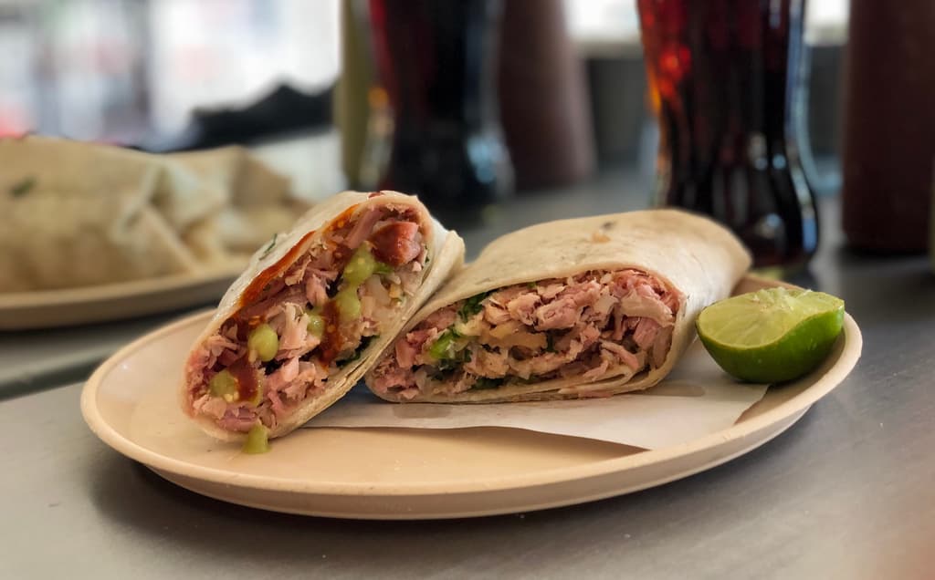 burrito de carnitas en CDMX