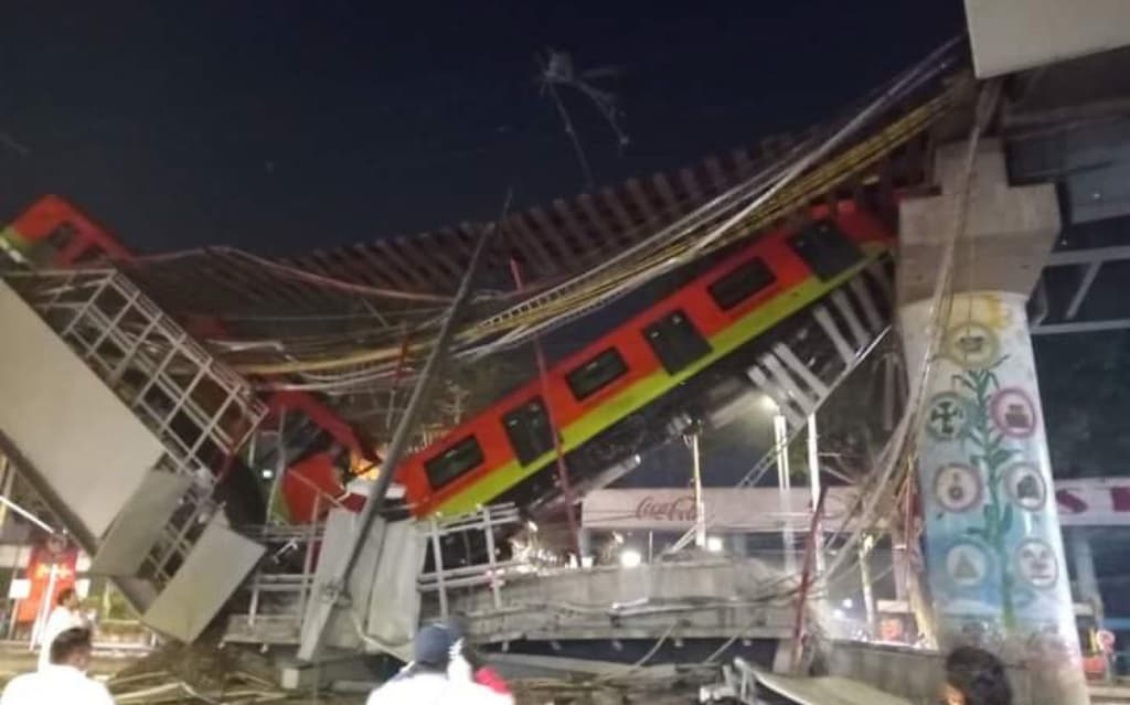 accidente en la línea 12 del metro