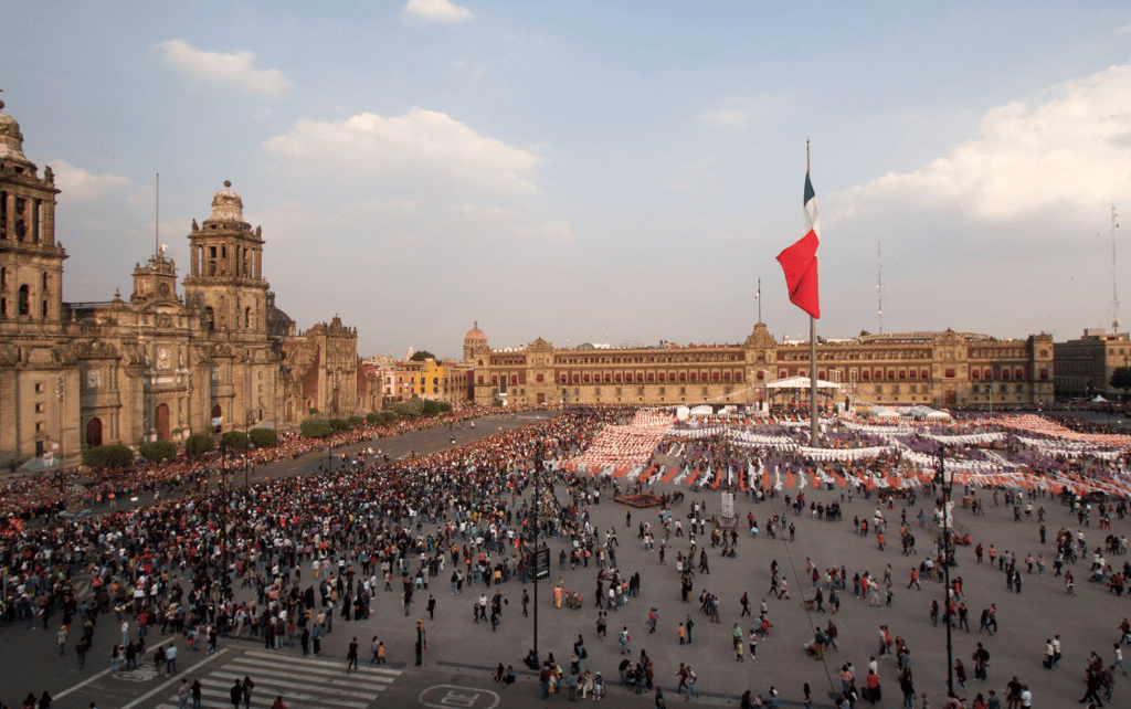 ofrenda de Día de Muertos en el Zócalo