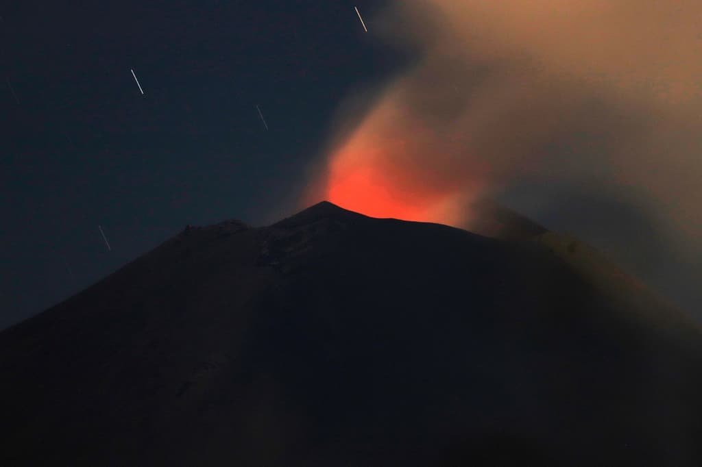 actividad en el Popocatépetl