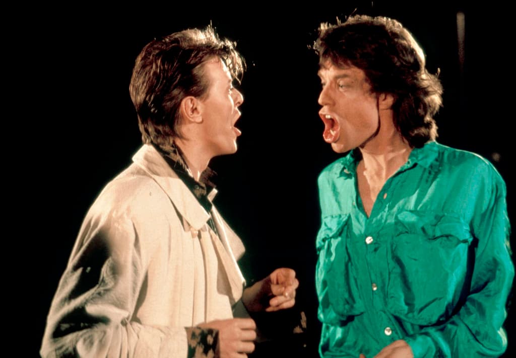 Mick Jagger y David Bowie