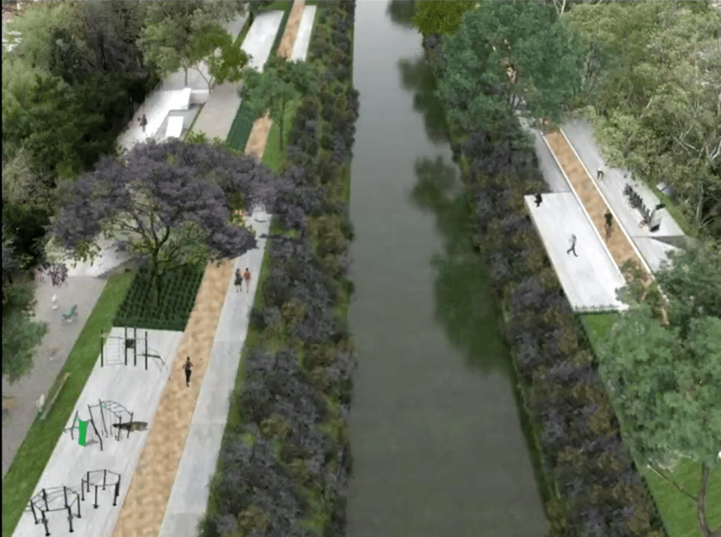 Canal Nacional en un parque lineal